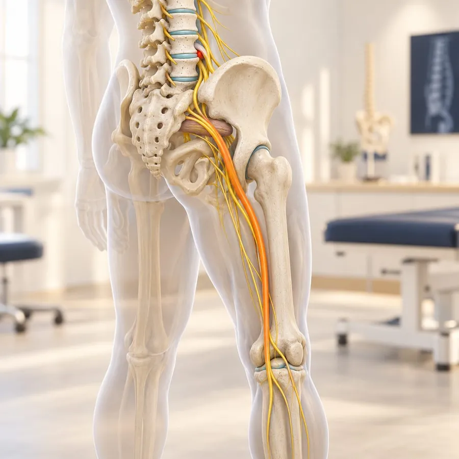 Spine and sciatic nerve — lower back and leg pain