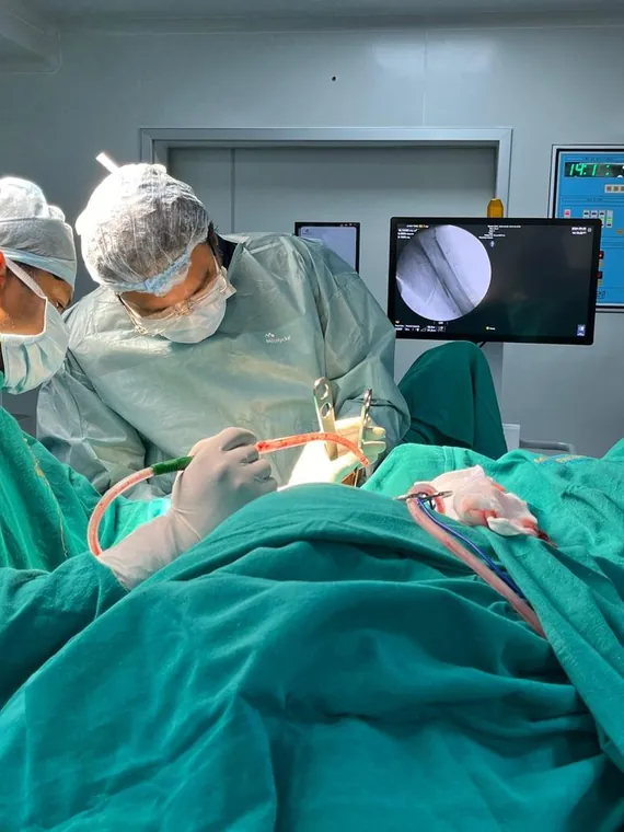 Dr. Kumar Vishal performing image-guided fracture surgery under C-arm at Medifirst Hospital
